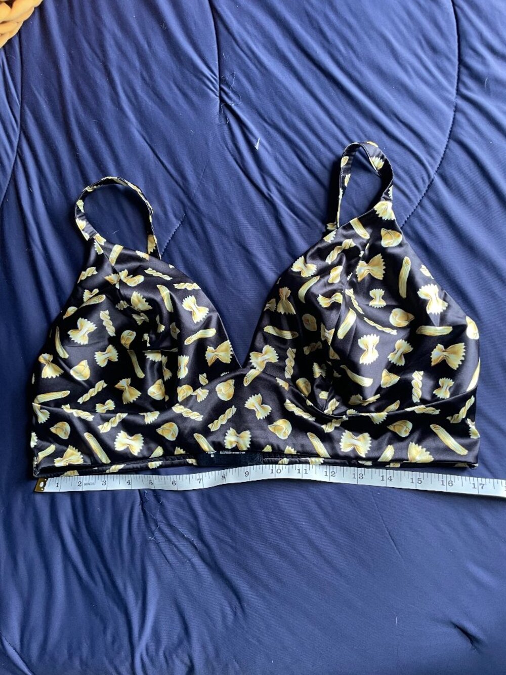 Rare! Parade sateen pasta print bra size s3 XL